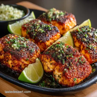 10Minute Blackened Air Fryer Salmon Bites Crispy Easy Recipe Card