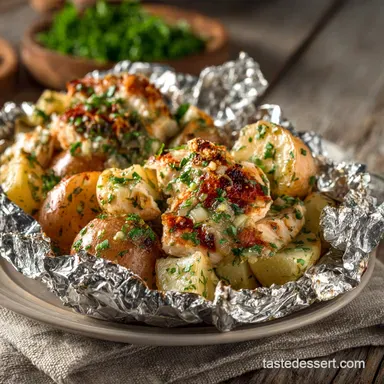 Chicken and Potatoes Foil Packets: Ultimate Speedy Dinner Zero Cleanup Recipe Card