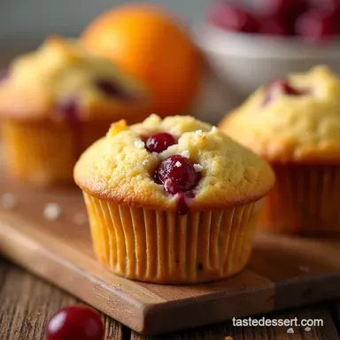 Speedy quick cranberry orange muffins Sunshine in Every Bite Recipe Card