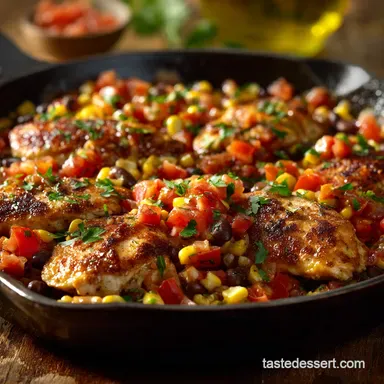 Southwest Chicken Skillet: Healthy One-Pan Dinner Ready in 45 Mins Recipe Card