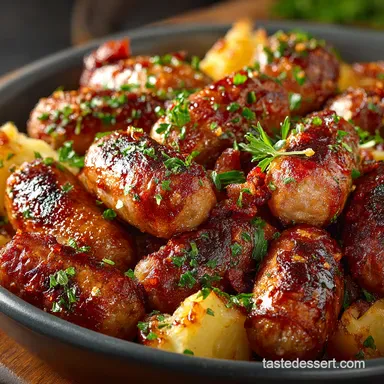 Speedy Sausage Casserole Easy Weeknight Dinner Sorted Recipe Card