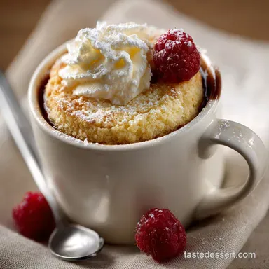 Emergency Rations The Best Speedy Vanilla Mug Cake Recipe 5 Mins Recipe Card