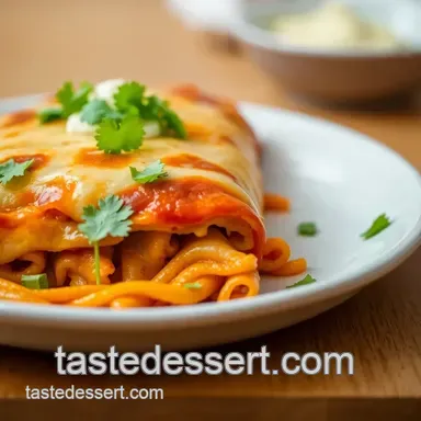 Speedy Weeknight Chicken Enchiladas presentation