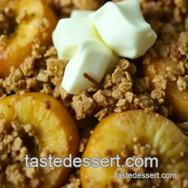 Spiced Baked Apples with Crumble Topping presentation
