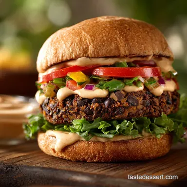 Spicy Black Bean Burgers with Chipotle Mayonnaise: Ultimate Sturdy Recipe Recipe Card