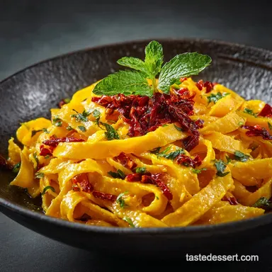 Spicy Butternut Squash Pasta: Velvety Sauce with Calabrian Chillies Recipe Card