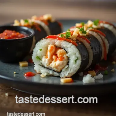 Spicy Crab Roll Delight presentation