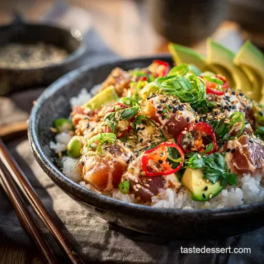 Spicy Poke Bowls: Creamy Ahi Tuna Recipe Ready in 60 Mins
