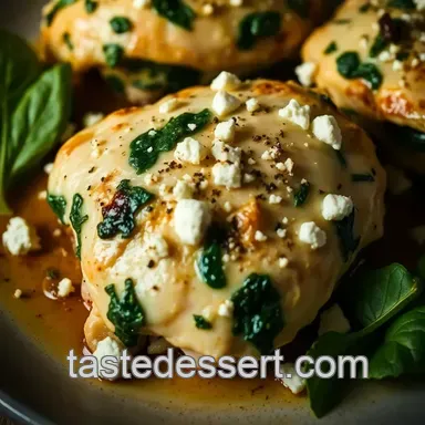 Easy & Delicious Uses for Canned Spinach: Spinach & Feta Stuffed Chicken Recipe Card