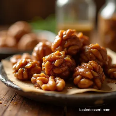 Sticky Toffee Crunch Caramelized Walnuts Recipe Recipe Card