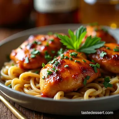 Slow Cooker Honey Garlic Chicken Thighs Easy Weeknight Winner Recipe Card