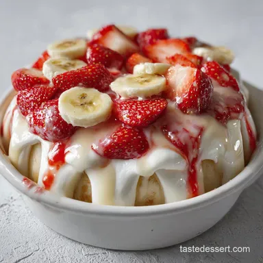 Strawberry Banana Pudding Dream Recipe in 20 Minutes Recipe Card