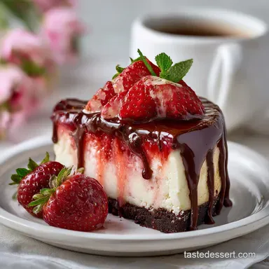 Chocolate Covered Strawberry Cheesecake Recipe Recipe Card