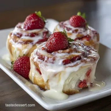 Strawberry Cheesecake Cinnabon Rolls Recipe for 12 Recipe Card