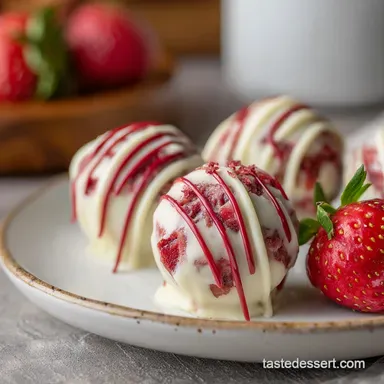 Strawberry Cheesecake Truffles with White Chocolate in 90 Minutes