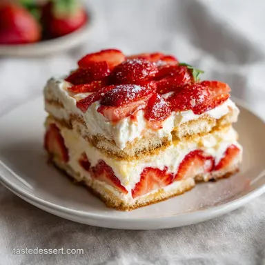 Strawberry Tiramisu for 10 Servings Recipe Card