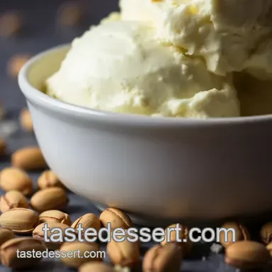 Sublime Homemade Pistachio Ice Cream presentation