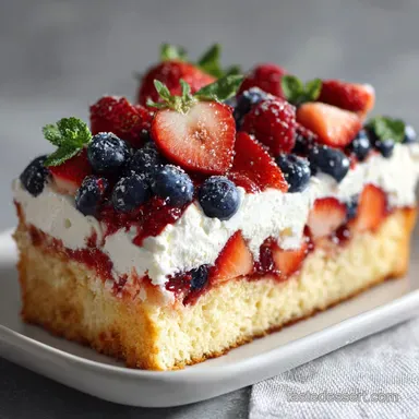 Summer Berry Poke Cake Ready in 30 Min Recipe Card