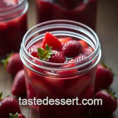 Summer in a Jar: Homemade Strawberry Syrup presentation