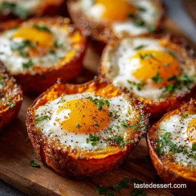 Sunshine Baked Sweet Potato Egg Cups Perfect for Brunch or Prep Recipe Card