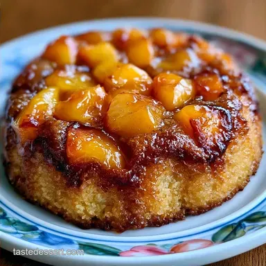 Sweet Peach Cake Dessert for 8 Servings