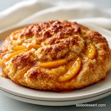 Sweet Sliced Peach Dessert: 8 Servings Recipe Card