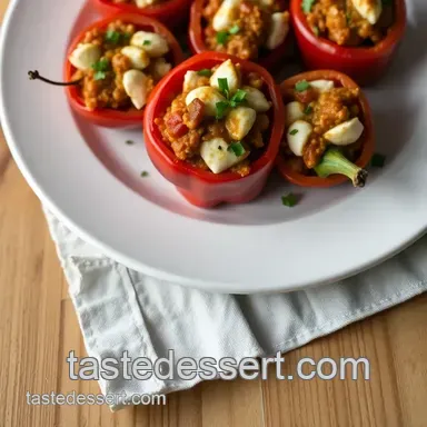 Sweet & Spicy Stuffed Cherry Peppers presentation