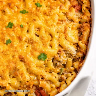 Taco Fiesta Pasta Bake Easy Weeknight Comfort Food Recipe Card