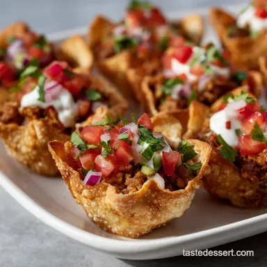 Taco Wonton Cups: Ultra-Crispy Baked Fiesta Bites Ready in 30 Mins