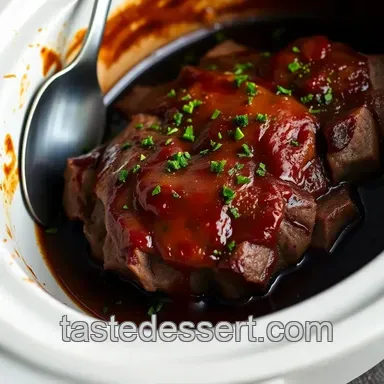 Tender London Broil in a Crock Pot presentation