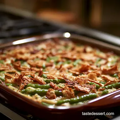 The Best Campbells Green Bean Casserole Recipe Easy Creamy Recipe Card