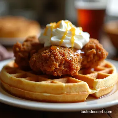 The Colonels Day Off Crispy Southern Fried Chicken Waffles Recipe Card
