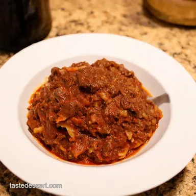 The Easiest Most Delicious Ultimate Beef Ragu Slow Cooker Recipe Card