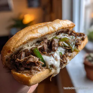 My Authentic Philly Cheesesteak Recipe Proper Ribeye Slicing for the Ultimate Sandwich Recipe Card