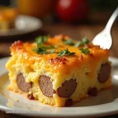 My Cheesy Sausage Breakfast Hashbrown Casserole Recipe Recipe Card
