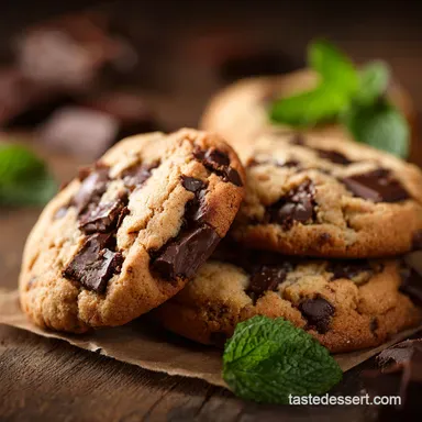 Best Easy Soft Chewy Mint Chocolate Chip Cookies Recipe No Fuss Baking Recipe Card