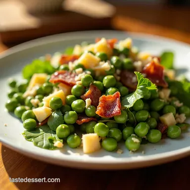 The Best Pea Salad Recipe with Bacon and Sharp Cheddar Recipe Card