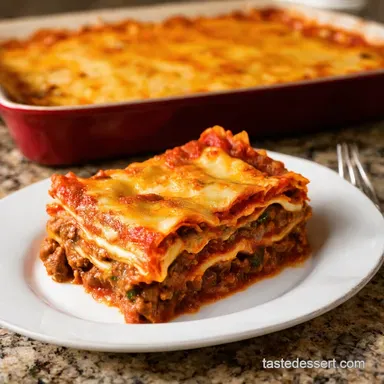 Ultimate Meat Lasagna Dinner My Showstopping ThreeMeat Recipe Recipe Card