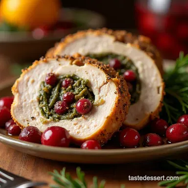 Cranberry Sage Stuffed Turkey Breast Christmas Recipes Recipe Card