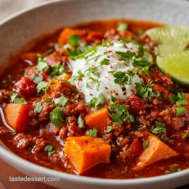 Hearty No Bean Turkey Sweet Potato Chili The Ultimate Winter Warmer Recipe Card