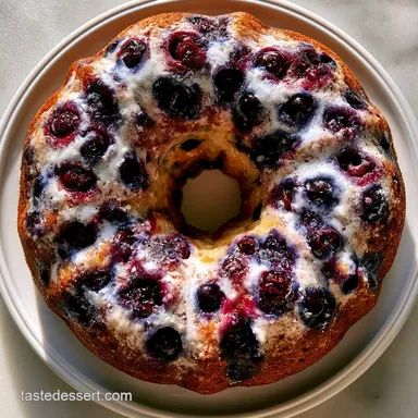 Blueberry Bundt Cake with Sour Cream Recipe Card