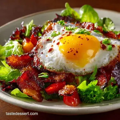 Breakfast BLT Salad: Runny Yolk Crispy Bacon Brunch Star
