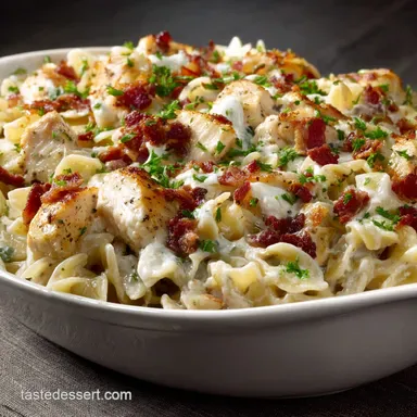 Chicken Bacon Ranch Casserole: The Ultimate Creamy Weeknight Pasta Bake Recipe Card