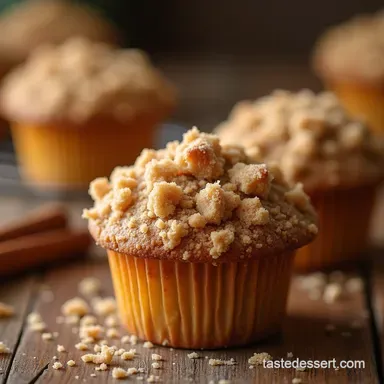 Best Moist Cinnamon Muffins with Crumble Topping Recipe Recipe Card