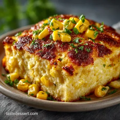 Foolproof German Corn Pudding Maisauflauf Creamy Savoury Bake Recipe Card