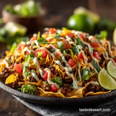 Best Creamy Taco Salad Recipe with Zesty CilantroLime Dressing Recipe Card