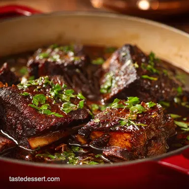 The Ultimate Red Wine Braised Short Ribs Dutch Oven Comfort Food Recipe Card