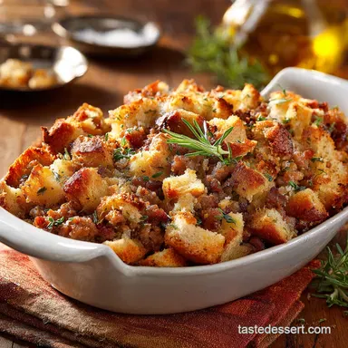 Sausage Stuffing: The Ultimate Recipe for a Crispy Holiday Classic Recipe Card