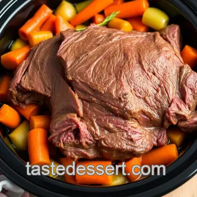 Ultimate Slow Cooker Rump Roast with Gravy presentation