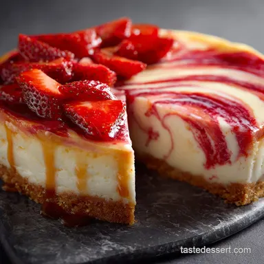 Strawberry Swirl Cheesecake: The Secret to a Perfect, Crack-Free Bake Recipe Card
